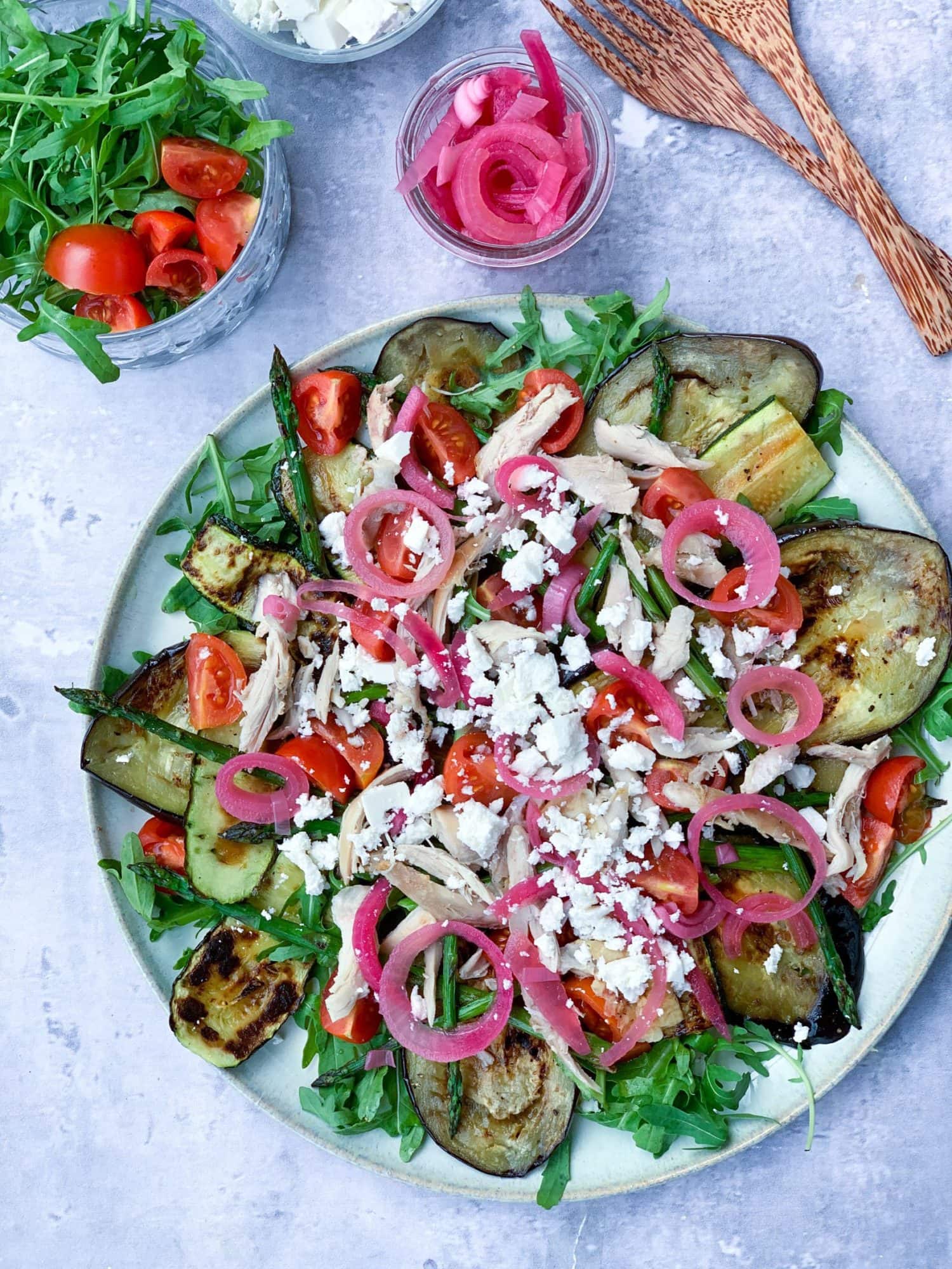 Frijsenborg salat med kylling og grillede grøntsager
